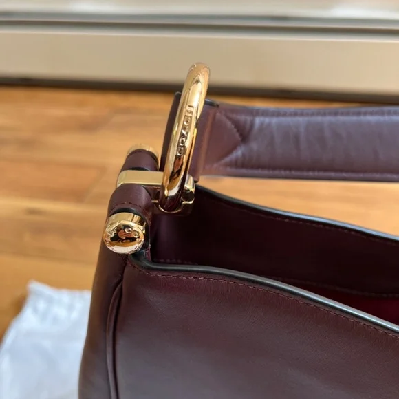 Coach Nomad Hobo Glove Tanned Leather Oxblood - Picture 6 of 12